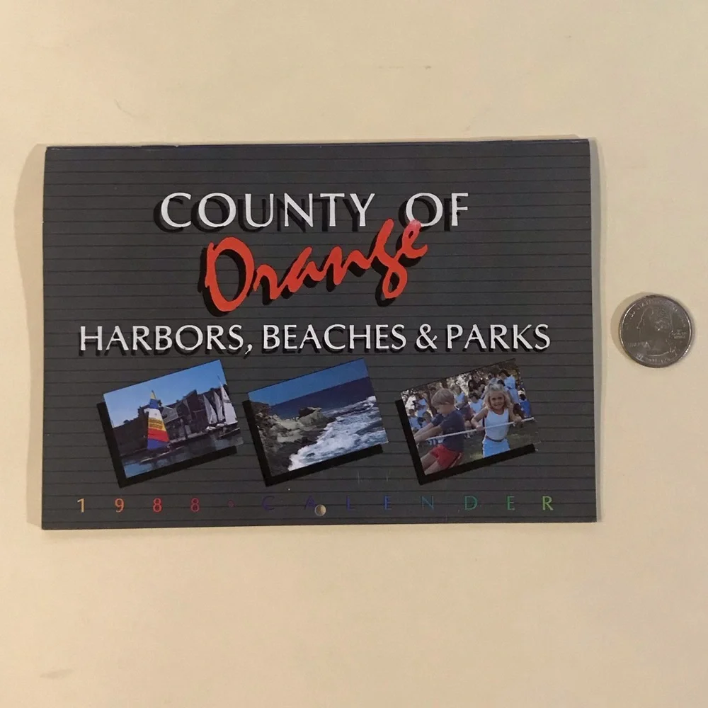 Vintage 1988 Orange County California Calendar